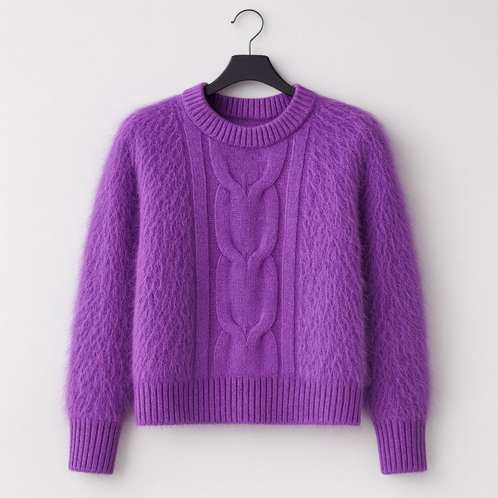 Laura Fuzzy Crewneck Sweater