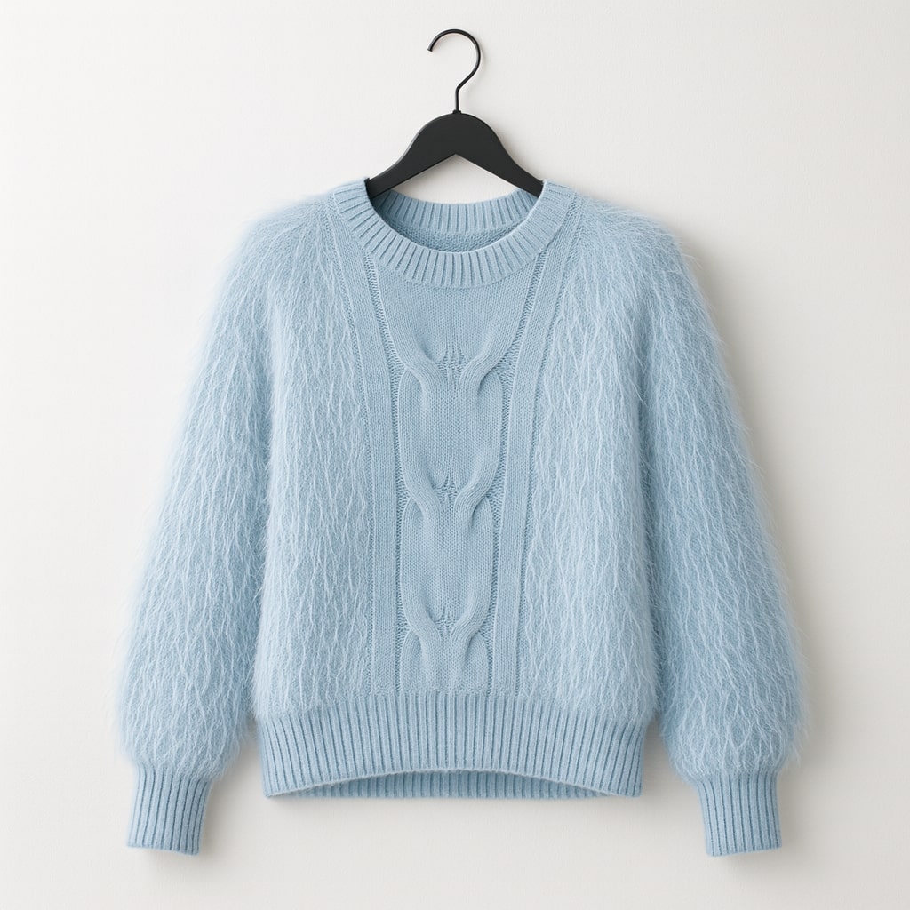 Laura Fuzzy Crewneck Sweater