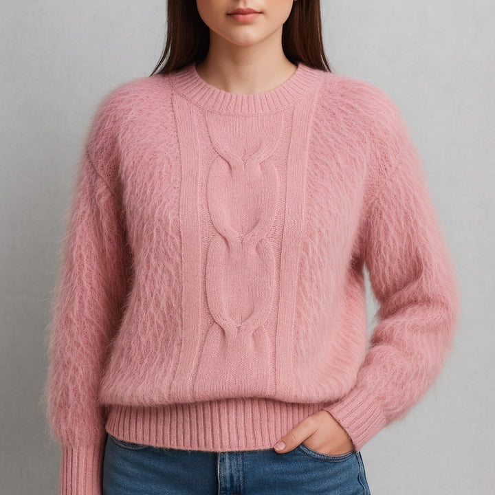 Laura Fuzzy Crewneck Sweater