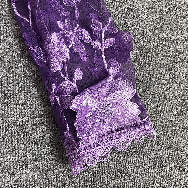 Isabella Long Sleeve Floral Embroidered Dress