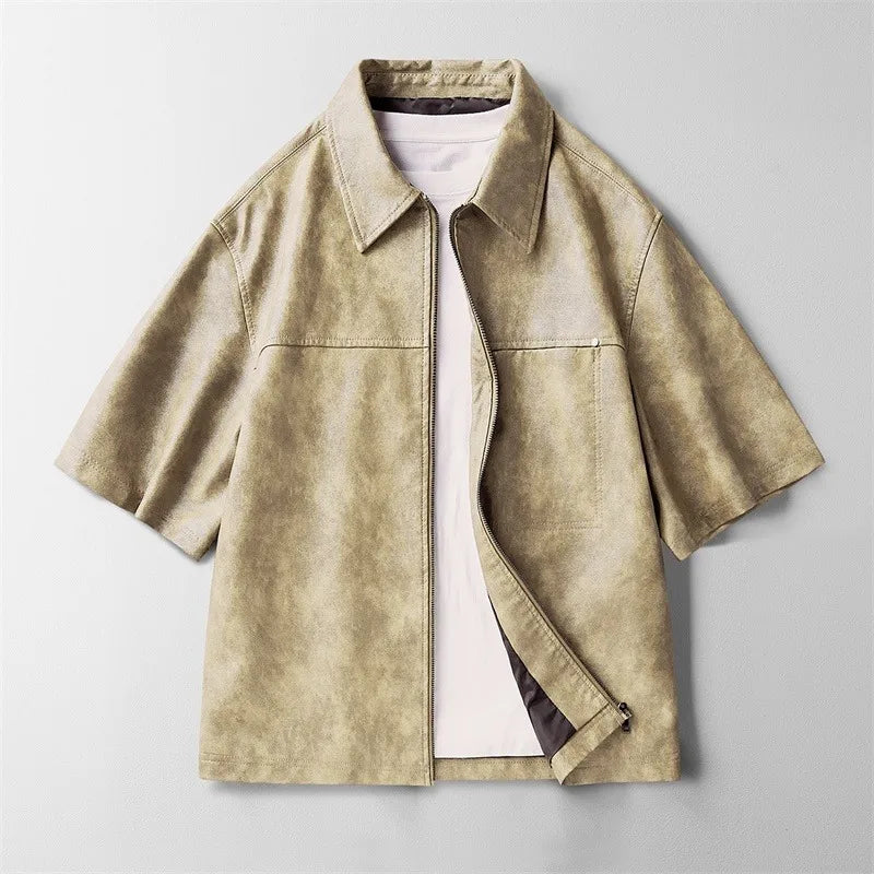 Ronan Leather Overshirt