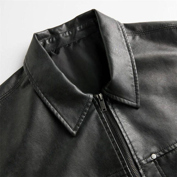 Ronan Leather Overshirt